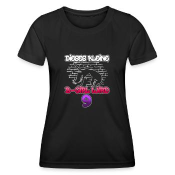 Dieses Kleine B-Girl Wird 9 - Breakdance - Frauen Funktions-T-Shirt - Schwarz - Vorne - AI Model Female 172 light (172cm)