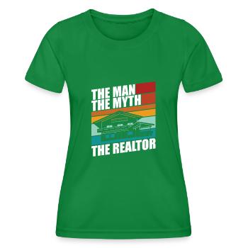 Real estate agent The man the myth the realtor - Frauen Funktions-T-Shirt - Kelly Green - Vorne - AI Model Female 172 dark (172cm)