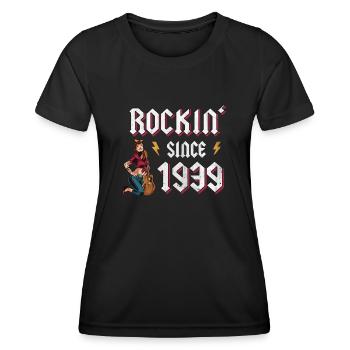 Rockin Since 1939 Rock Music Fan 83rd Birthday - Women's Functional T-Shirt - black - Front - AI Model Female 172 light (172cm)