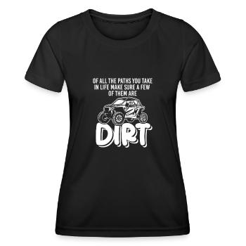 De tous les chemins que vous empruntez, SxS UTV tout-terrain - T-shirt sport Femme - noir - Devant - AI Model Female 172 light (172cm)