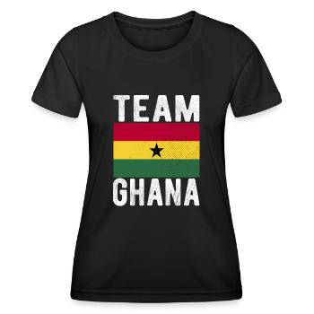 Drapeau du Ghana - T-shirt sport Femme - noir - Devant - AI Model Female 172 light (172cm)