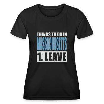 Massachusetts Meme - Frauen Funktions-T-Shirt - Schwarz - Vorne - AI Model Female 172 light (172cm)