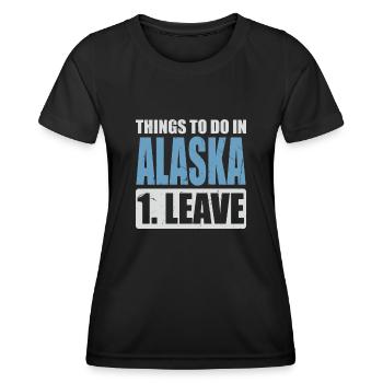 Mèmes de l’Alaska - T-shirt sport Femme - noir - Devant - AI Model Female 172 light (172cm)