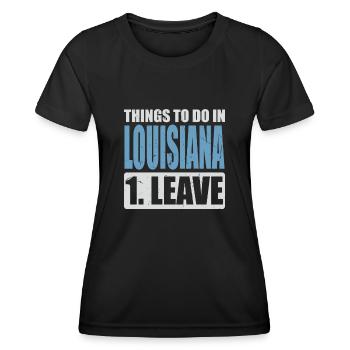 Louisiana Meme - Frauen Funktions-T-Shirt - Schwarz - Vorne - AI Model Female 172 light (172cm)