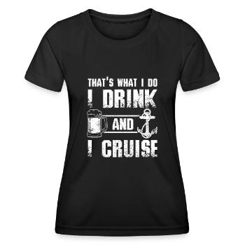Beer and Cruise - Women's Functional T-Shirt - black - Front - AI Model Female 172 light (172cm)