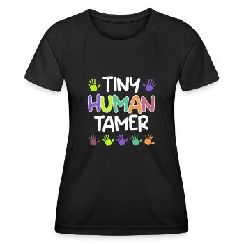Jardin d’enfants Kinderzähmer Jardin d’enfants Erzieher - T-shirt sport Femme - noir - Devant - AI Model Female 172 light (172cm)