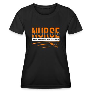 Keine Ausrede ich bin die Krankenschwester - Frauen Funktions-T-Shirt - Schwarz - Vorne - AI Model Female 172 light (172cm)