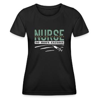Keine Ausrede ich bin die Krankenschwester - Frauen Funktions-T-Shirt - Schwarz - Vorne - AI Model Female 172 light (172cm)