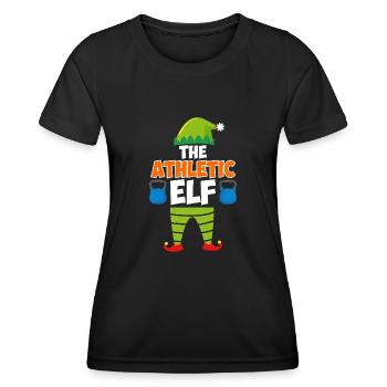 The Athletic Elf Christmas Athletics - Women's Functional T-Shirt - black - Front - AI Model Female 172 light (172cm)