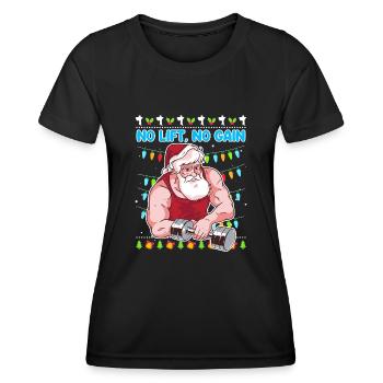 No Lift no Gain Bodybuilder - T-shirt sport Femme - noir - Devant - AI Model Female 172 light (172cm)