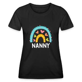 Rainbow Love Je suis assistante maternelle - T-shirt sport Femme - noir - Devant - AI Model Female 172 light (172cm)