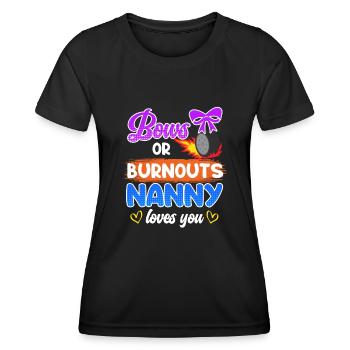 Schleife oder Burnout hab dich lieb Tagesmutter - Frauen Funktions-T-Shirt - Schwarz - Vorne - AI Model Female 172 light (172cm)