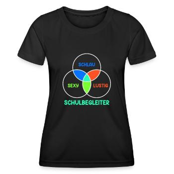 Schulbegleitung Schlau sexy lustig Schulbegleiter - Frauen Funktions-T-Shirt - Schwarz - Vorne - AI Model Female 172 light (172cm)