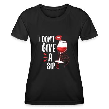 Je ne donne pas une gorgée - T-shirt sport Femme - noir - Devant - AI Model Female 172 light (172cm)