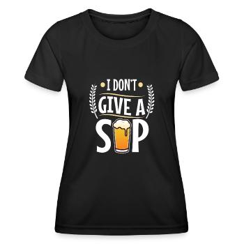 Je ne donne pas une gorgée - T-shirt sport Femme - noir - Devant - AI Model Female 172 light (172cm)
