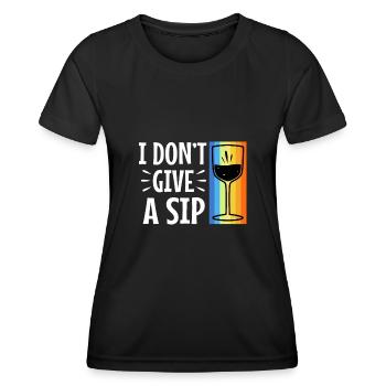 Je ne donne pas une gorgée - T-shirt sport Femme - noir - Devant - AI Model Female 172 light (172cm)