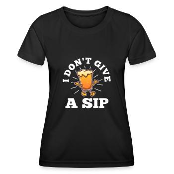 Je ne donne pas une gorgée - T-shirt sport Femme - noir - Devant - AI Model Female 172 light (172cm)