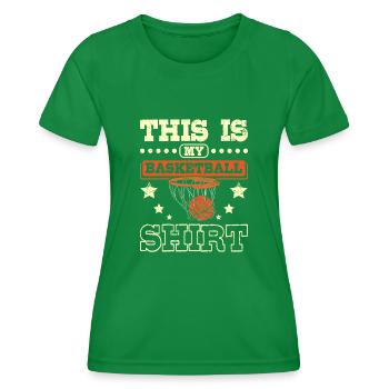 Ceci est mon basketball - T-shirt sport Femme - vert - Devant - AI Model Female 172 dark (172cm)