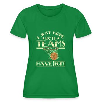 J’espère juste que les deux équipes auront du plaisir Basketball - T-shirt sport Femme - vert - Devant - AI Model Female 172 dark (172cm)