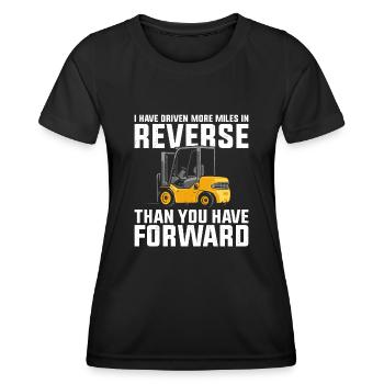 Certified Forklift Truck Operator - Frauen Funktions-T-Shirt - Schwarz - Vorne - AI Model Female 172 light (172cm)