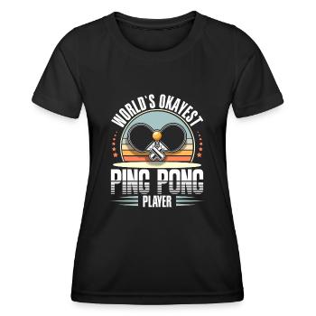Table Tennis Ping Pong - T-shirt sport Femme - noir - Devant - AI Model Female 172 light (172cm)