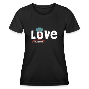 Nurselife Ich liebe meinen Job Krankenschwester - Frauen Funktions-T-Shirt - Schwarz - Vorne - AI Model Female 172 light (172cm)