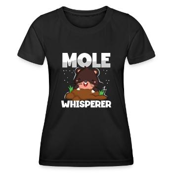 Chuchoteur de taupe - T-shirt sport Femme - noir - Devant - AI Model Female 172 light (172cm)
