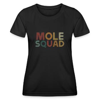 Troupe de taupes colorées - T-shirt sport Femme - noir - Devant - AI Model Female 172 light (172cm)