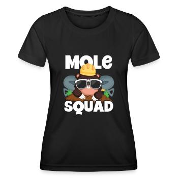 Mole troop with sunglasses - Women's Functional T-Shirt - black - Front - AI Model Female 172 light (172cm)