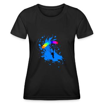 Skydiving - Women's Functional T-Shirt - black - Front - AI Model Female 172 light (172cm)