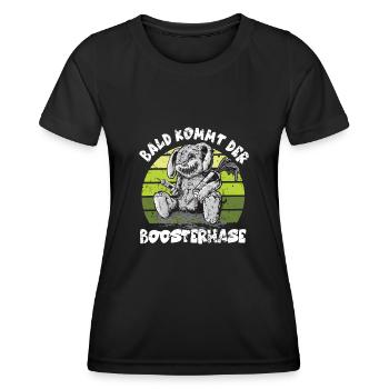 Soon the Bosster is coming - Women's Functional T-Shirt - black - Front - AI Model Female 172 light (172cm)