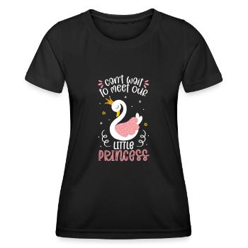 J’ai hâte de rencontrer notre petite princesse - T-shirt sport Femme - noir - Devant - AI Model Female 172 light (172cm)