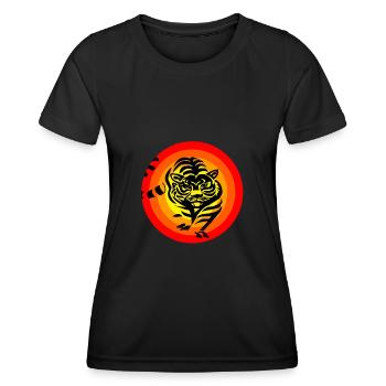 Tigre - T-shirt sport Femme - noir - Devant - AI Model Female 172 light (172cm)