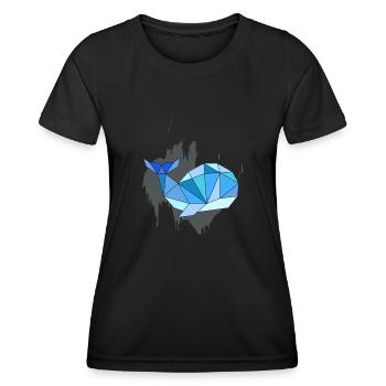 Wal - Frauen Funktions-T-Shirt - Schwarz - Vorne - AI Model Female 172 light (172cm)