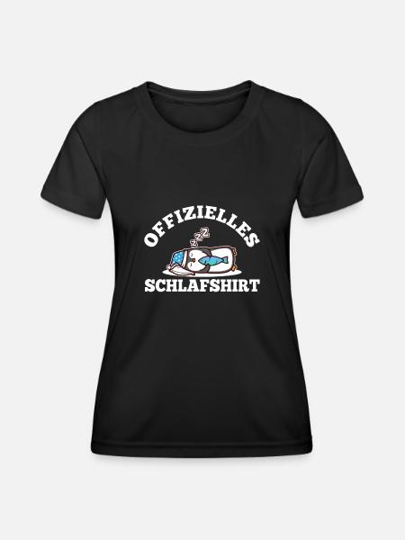 Offizielles schlafshirt Pinguin - Frauen Funktions-T-Shirt - Schwarz