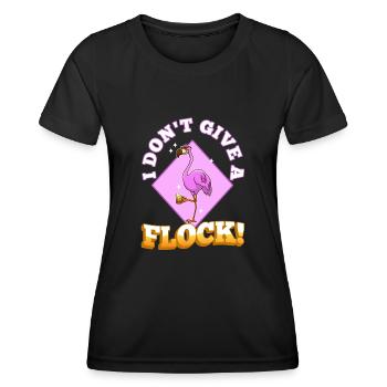 I don't give a flock - Frauen Funktions-T-Shirt - Schwarz - Vorne - AI Model Female 172 light (172cm)
