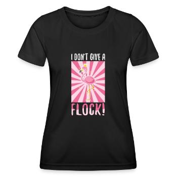 I don't give a flock - Frauen Funktions-T-Shirt - Schwarz - Vorne - AI Model Female 172 light (172cm)