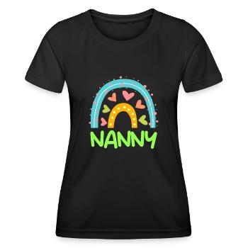 Rainbow Love Je suis assistante maternelle - T-shirt sport Femme - noir - Devant - AI Model Female 172 light (172cm)