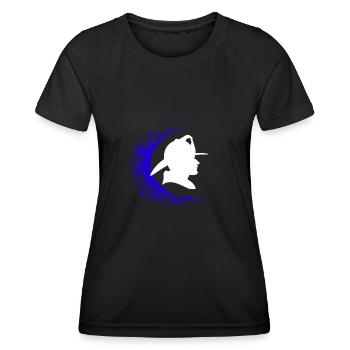 Feuerwehrmann - Frauen Funktions-T-Shirt - Schwarz - Vorne - AI Model Female 172 light (172cm)