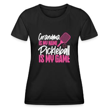 Pickleball Grandma Grandma Is My - Frauen Funktions-T-Shirt - Schwarz - Vorne - AI Model Female 172 light (172cm)