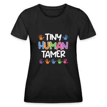 Jardin d’enfants Kinderzähmer Jardin d’enfants Erzieher - T-shirt sport Femme - noir - Devant - AI Model Female 172 light (172cm)