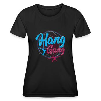 Aerial Silks Design Für Eine Luftakrobatin - Frauen Funktions-T-Shirt - Schwarz - Vorne - AI Model Female 172 light (172cm)