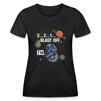 Blast Off Ich Bin 8 Jahre Alt, 8. Geburtstag - Frauen Funktions-T-Shirt - Schwarz - Vorne - AI Model Female 172 light (172cm)