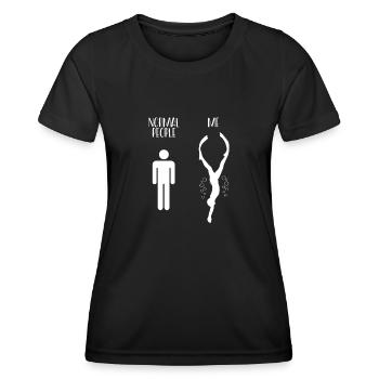 Ordinary people and divers - Women's Functional T-Shirt - black - Front - AI Model Female 172 light (172cm)