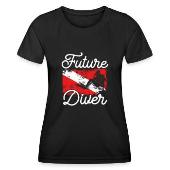 Future diver - Women's Functional T-Shirt - black - Front - AI Model Female 172 light (172cm)