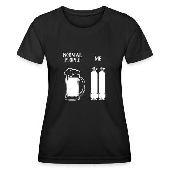 Beer people and me the diver - Women's Functional T-Shirt - black - Front - AI Model Female 172 light (172cm)