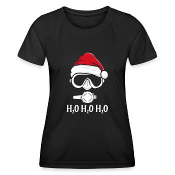 Divers at Santa Claus - Women's Functional T-Shirt - black - Front - AI Model Female 172 light (172cm)