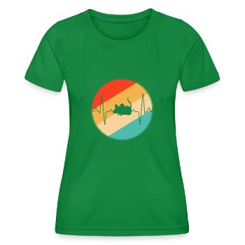 Maus Retro Herzschlag - Frauen Funktions-T-Shirt - Kelly Green - Vorne - AI Model Female 172 dark (172cm)
