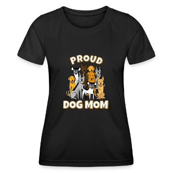 Hunde Mama - Frauen Funktions-T-Shirt - Schwarz - Vorne - AI Model Female 172 light (172cm)