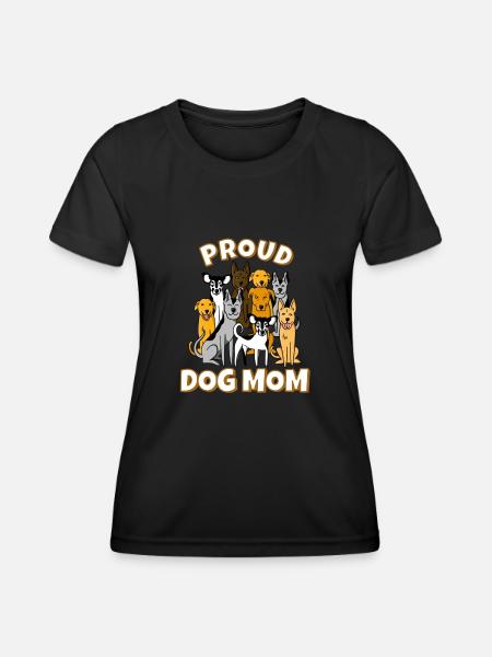 Hunde Mama - Frauen Funktions-T-Shirt - Schwarz